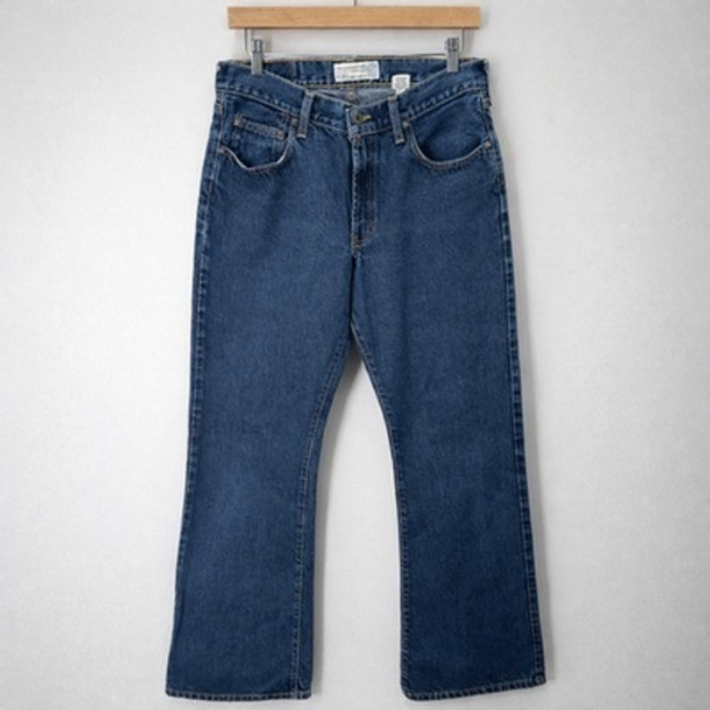 Abercrombie & Fitch Vintage 90s Slouchy Womens Jeans 8 Blue Flare Mid Rise USA